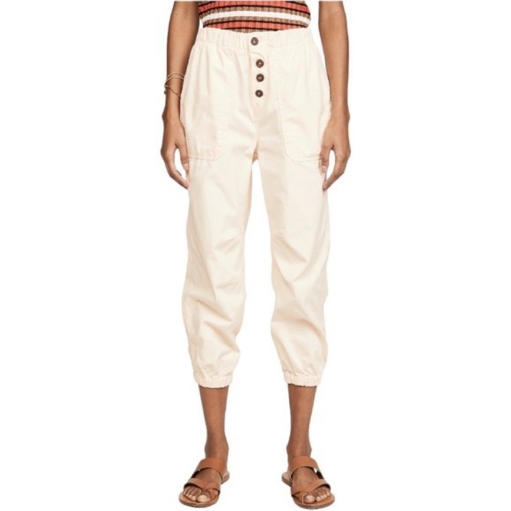 Free People Cadet Pull-On Joggers Pants Peach color,
